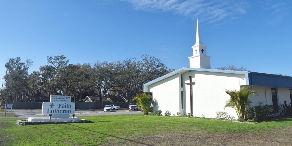 Exterior of Faith Lutheran Church in Pinellas County